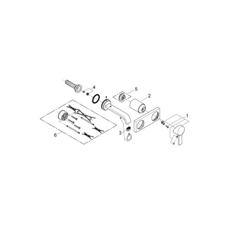 Смеситель для раковины встроенный Grohe Allure S (наружная часть) 19309000
