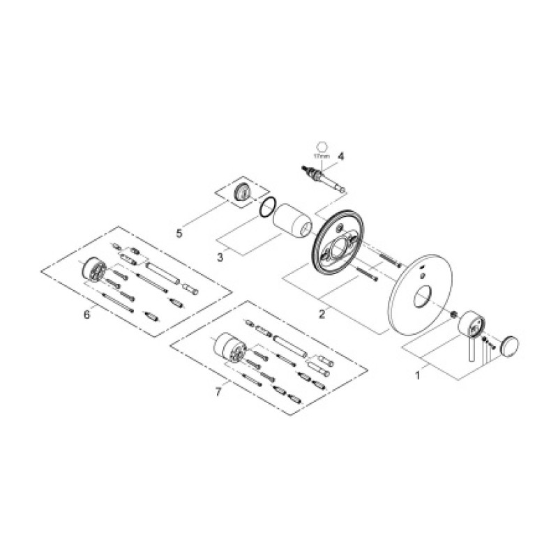 Змішувач прихованого монтажу Grohe Atrio 19459001