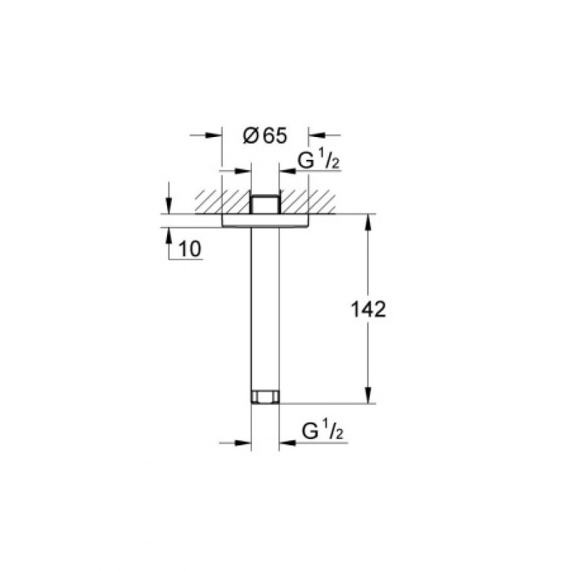 Потолочный кронштейн Grohe Rainshower 142 мм 28724000