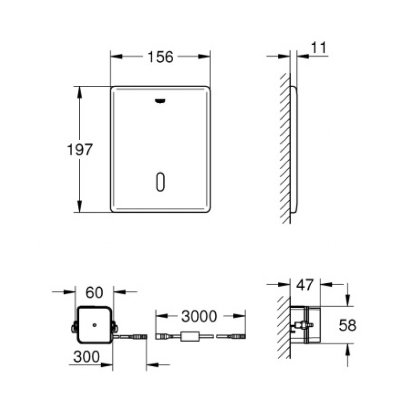 Панель змиву ІЧ Grohe Tectron Skate нержавіюча сталь 38698SD1