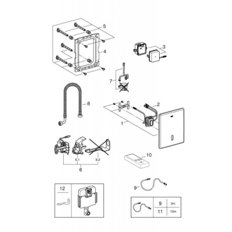 Панель змиву ІЧ Grohe Tectron Skate нержавіюча сталь 38698SD1
