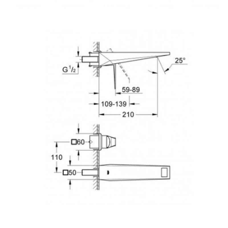 Змішувач для раковини вбудований Grohe Allure Brilliant S (зовнішня частина) 19783000