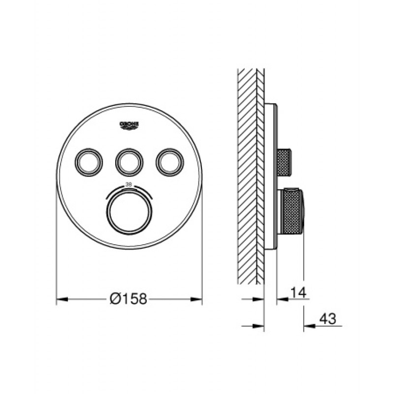 Термостат Grohe Grohtherm SmartControl 29904LS0