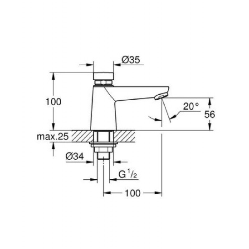 Смеситель для раковины Grohe Euroeco 36265000