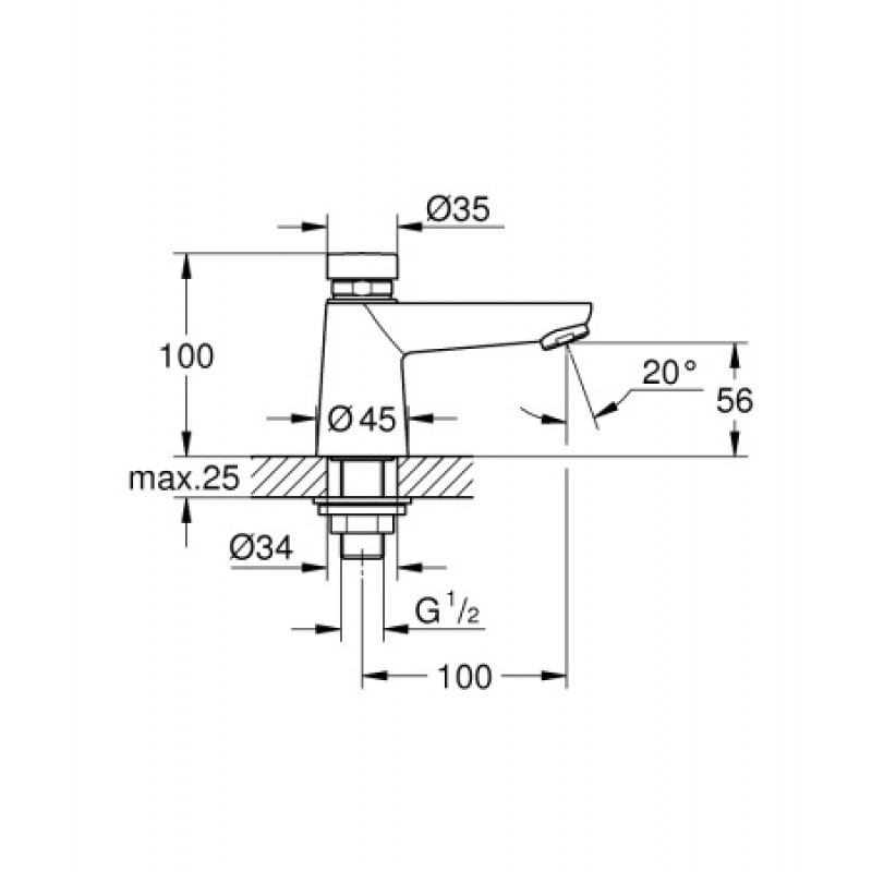 Смеситель для раковины Grohe Euroeco 36265000