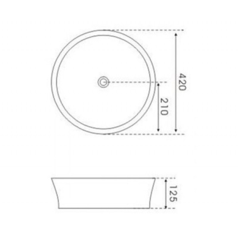 Раковина Bathco Volta 420x125 4087