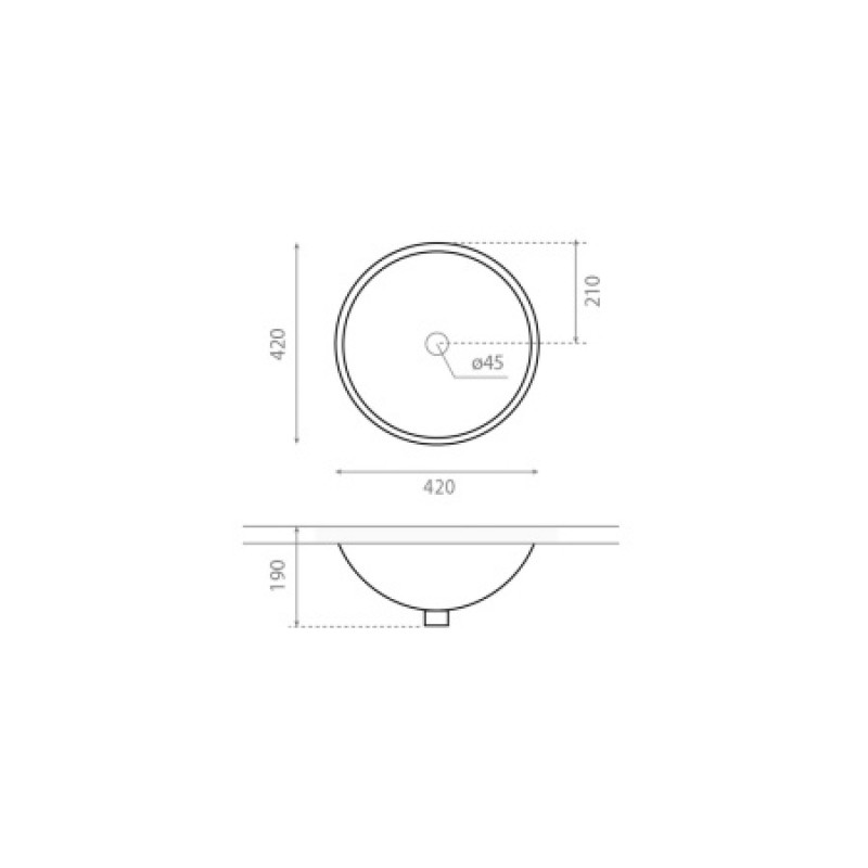 Раковина Bathco Cerdena 420x190 0052B