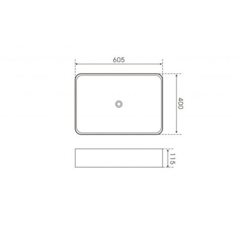 Раковина Bathco Nilo 605x400x115 4088
