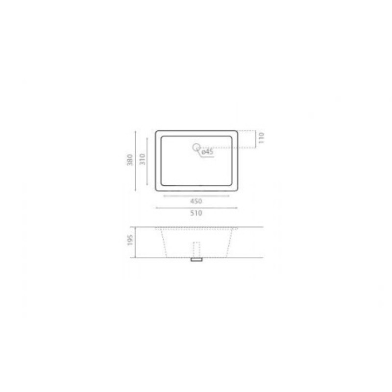Раковина Bathco Torino 565х295х170 0051D