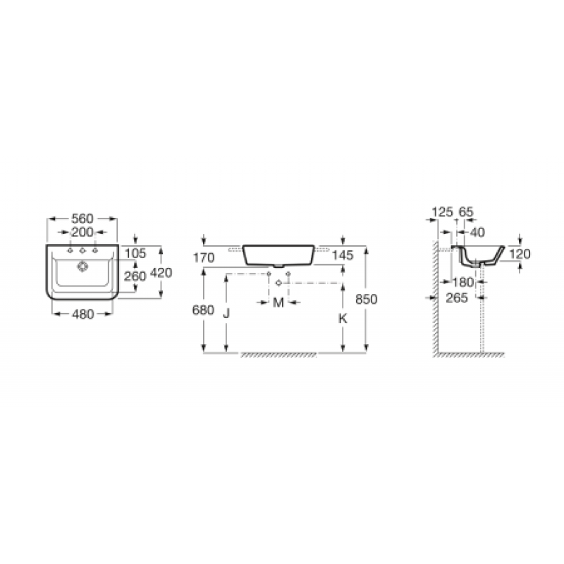 Раковина Roca The Gap 450x420 мм A327477000