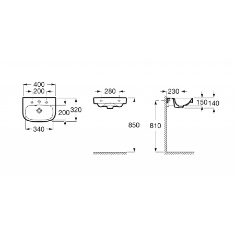 Раковина Roca Debba 400х320 мм A325998000