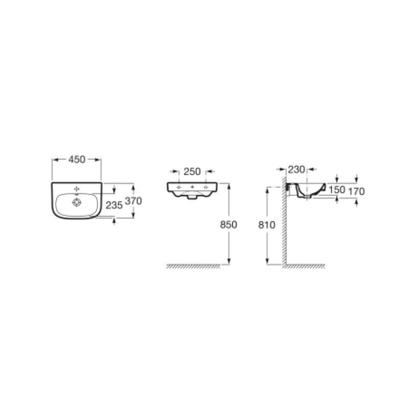 Раковина Roca Debba 450х370 мм A325997000