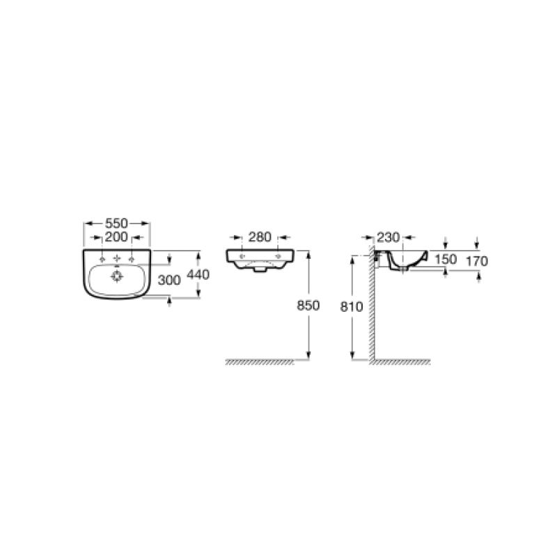 Раковина Roca Debba 550х440 мм A325995000
