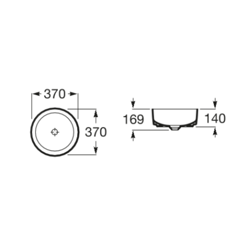 Раковина Roca Inspira Round 370x370 мм A327523000