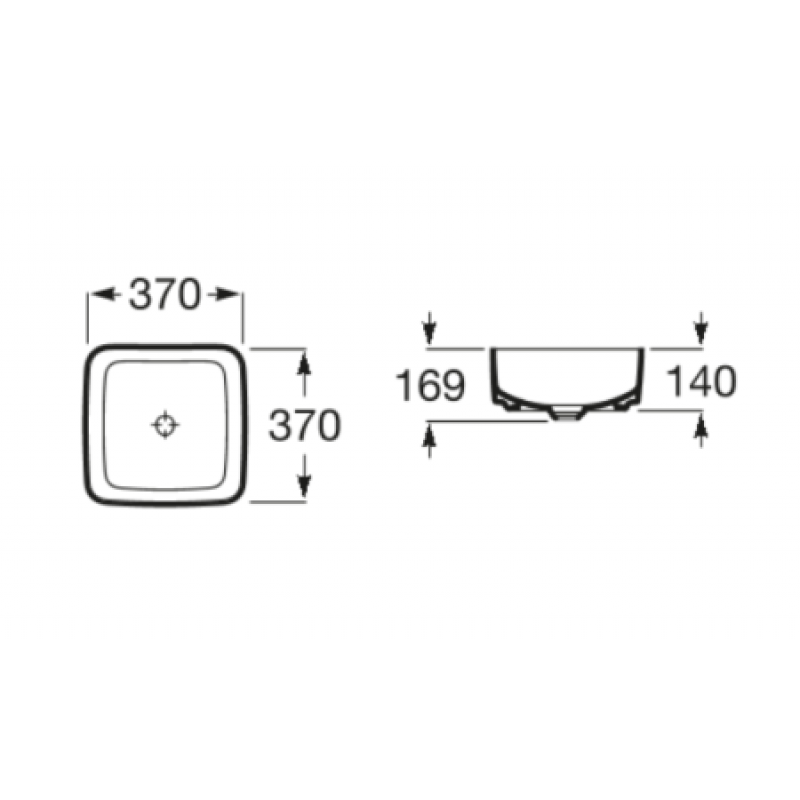 Раковина Roca Inspira Square 370x370 мм A327532000