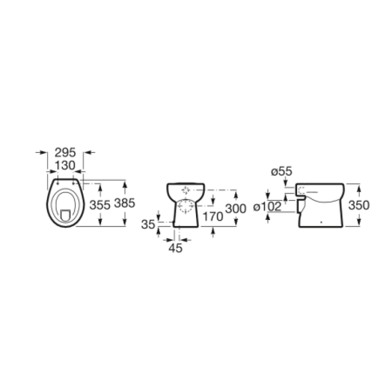 Чаша унитаза для детей Roca Baby A344PB7000