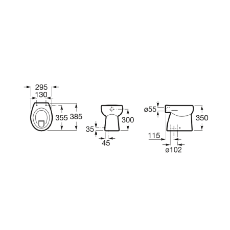 Чаша унитаза для детей Roca Baby A344PB8000
