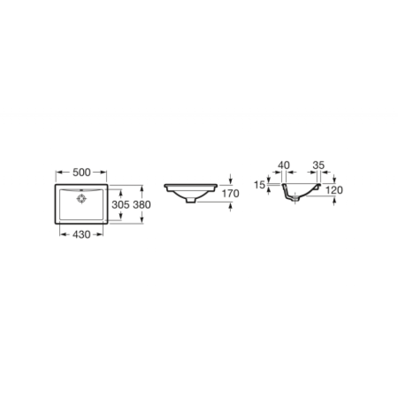 Раковина Roca Diverta 500х380 мм A327114000