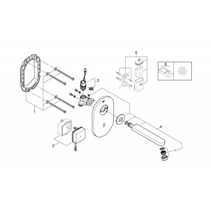 Безконтактний змішувач для раковини Grohe Euroeco Cosmopolitan E 36273000
