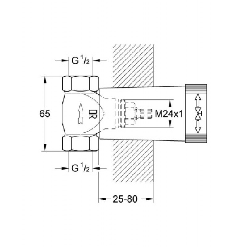 Встроенный вентиль 1/2″ Grohe 29811000