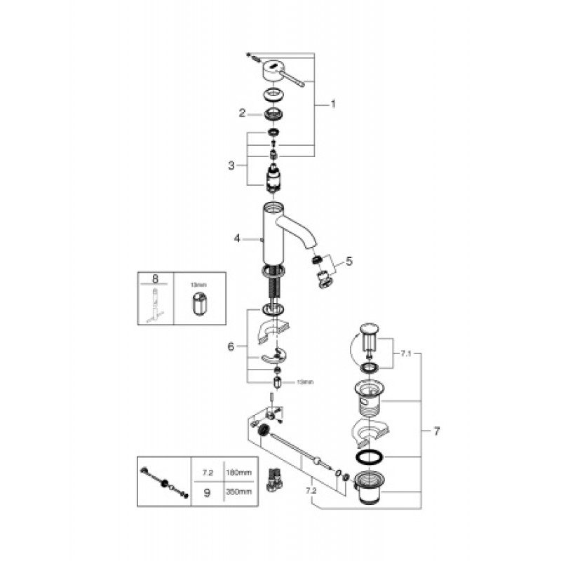 Змішувач для раковини Grohe Essence S 23589001