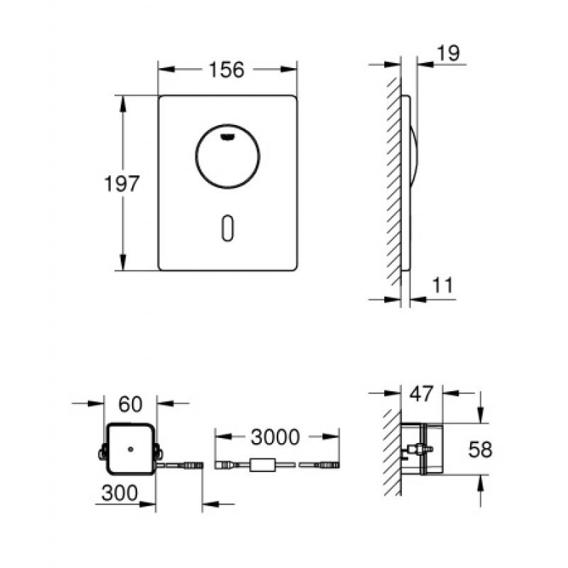 Накладна клавіша зливу для унітазу Grohe Tectron 37419SD0