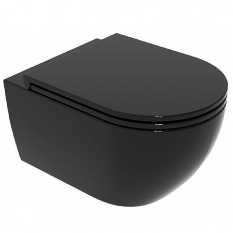 Крышка для унитаза GSG LIKE Black Slim Soft Close LKCOPRSLTICR002