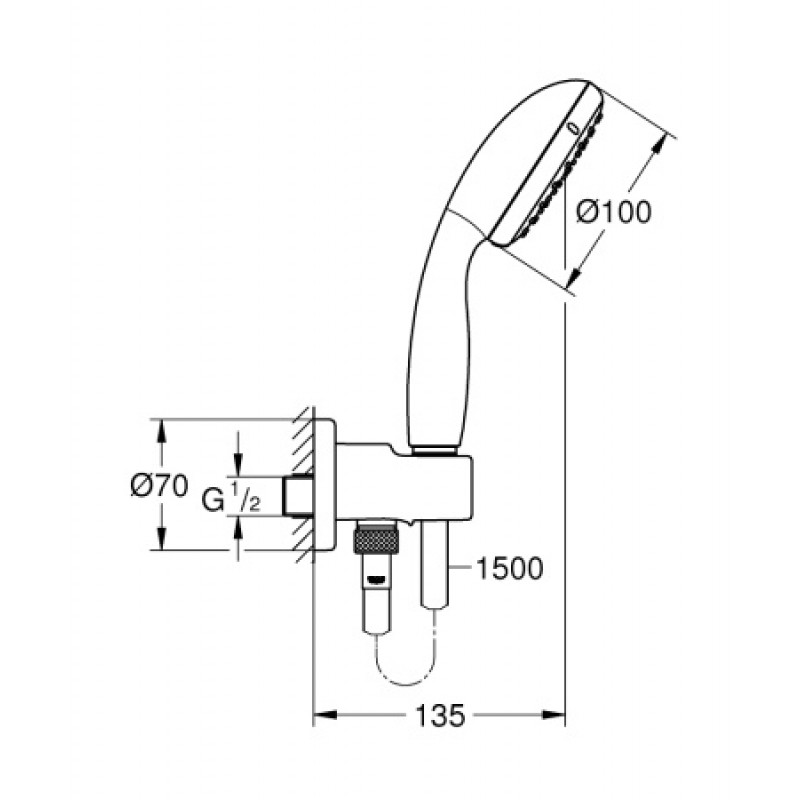 Душовий гарнітур Grohe New Tempesta 100 26406001