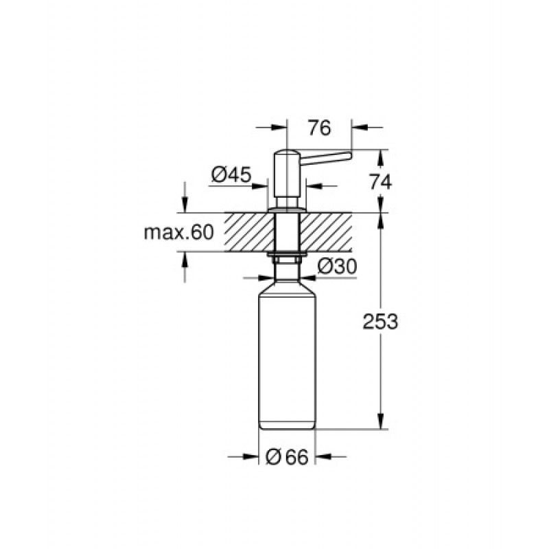 Дозатор жидкого мыла врезной Grohe Contemporary 40536DC0