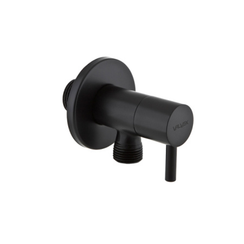 Сантехнічний кран кутовий Valvex Vega Black 1/2х3/8