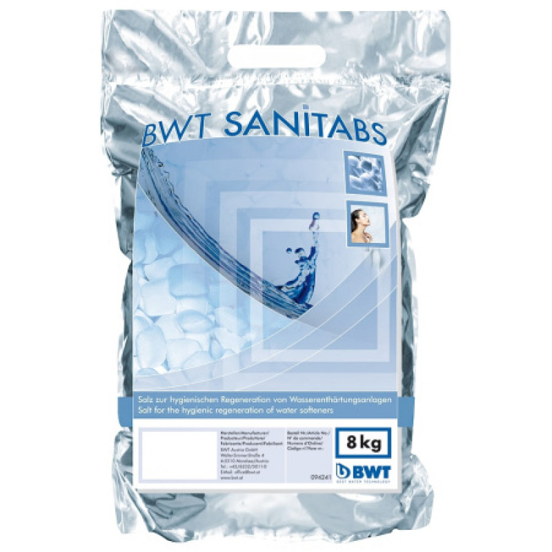 Соль таблетированная BWT дезинфицирующая Sanitabs 94241