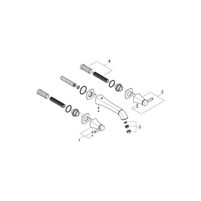 Змішувач для раковини вбудований Grohe Grandera M (зовнішня частина) 20415IG0