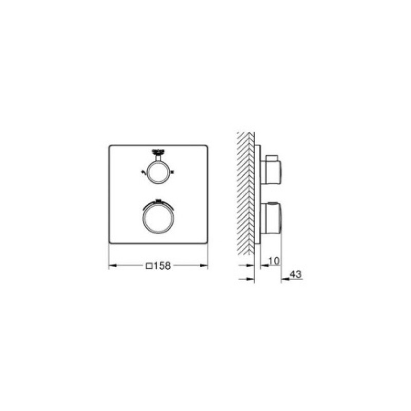 Термостатический смеситель скрытого монтажа Grohe Grohtherm 24079000