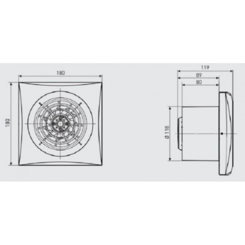 Вентилятор Soler&Palau SILENT-200 CHZ SILVER (230V 50) 5210613400