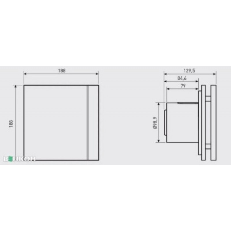 Вентилятор Soler&Palau SILENT-100 CZ DESIGN (230V 50) 5210601800