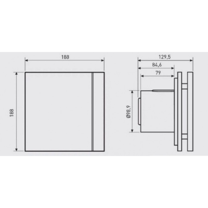Вентилятор Soler&Palau SILENT-100 CZ BLUE DESIGN - 4C (230V 50) 5210624700