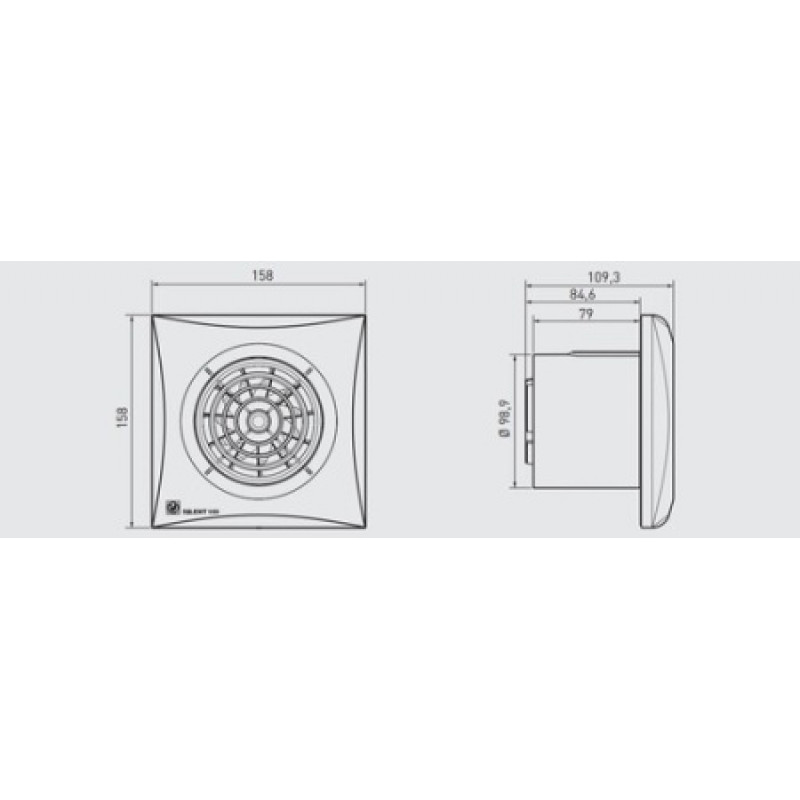 Вентилятор Soler&Palau SILENT-100 CDZ ECOWATT (230V 50) (+ ДАТЧИК РУХУ) 5210610300
