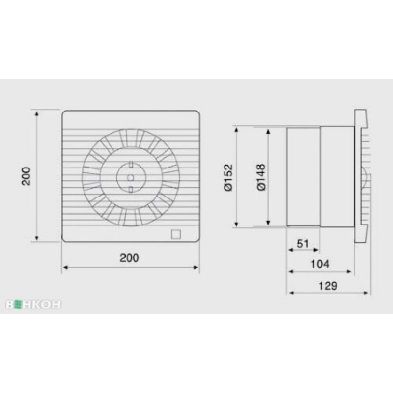 Вентилятор Soler&Palau DECOR-300 CR 230V 50 5210205000