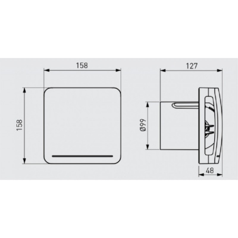 Вентилятор Soler&Palau ECOAIR DESIGN H (230V 50/60) 5210612500