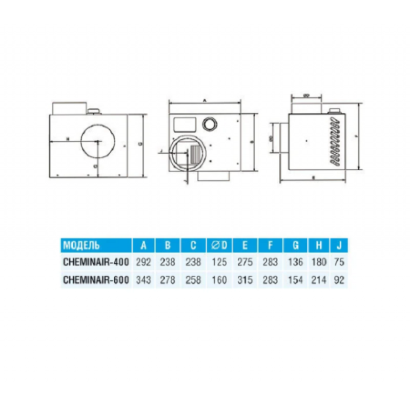 Вентилятор Soler&Palau CHEMINAIR 400 (230V50HZ) 5126008200