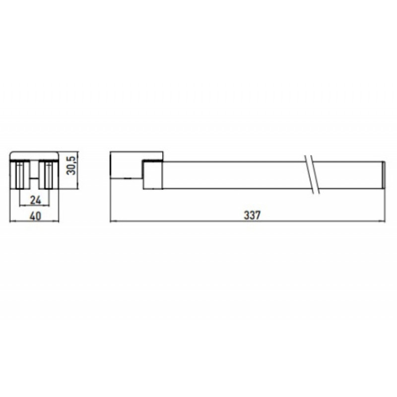 Держатель полотенца EMCO Loft Black 310 мм 055013331