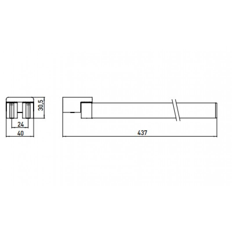 Утримувач рушника EMCO Loft Black 410 мм 055013341