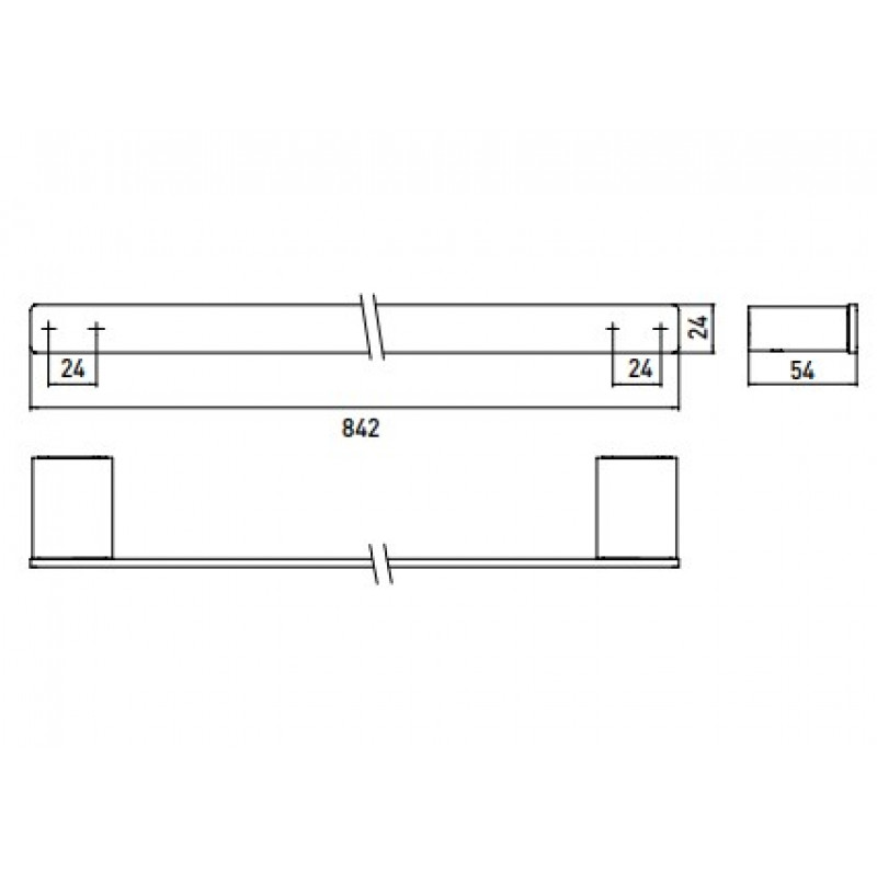 Утримувач рушника EMCO Loft Black 800 мм 056013380