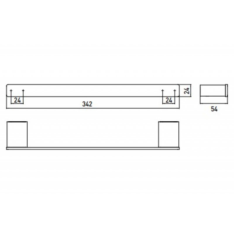 Утримувач рушника EMCO Loft Black 342 мм 057013330