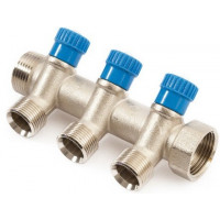 Коллектор GF 1"х3/4" Евроконус 4 выхода синий 6300E7N1005B4A