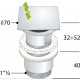 Донний клапан для раковини OMP Q-Clicker 63 мм х 1 1/4" 8540.360.5