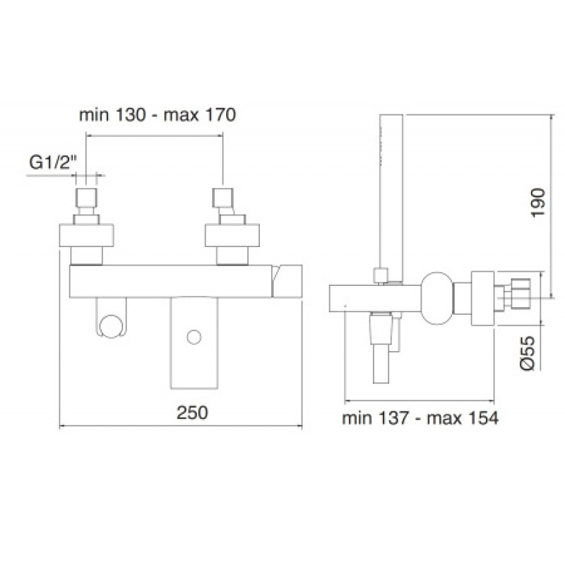 Змішувач для ванни Rubinetterie 3M PAO IT6100CCDMZZ