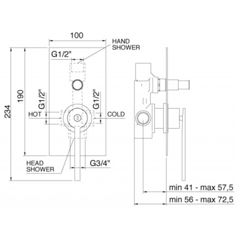 Смеситель скрытого монтажа Rubinetterie 3M TIME IT5149CCTMZZ