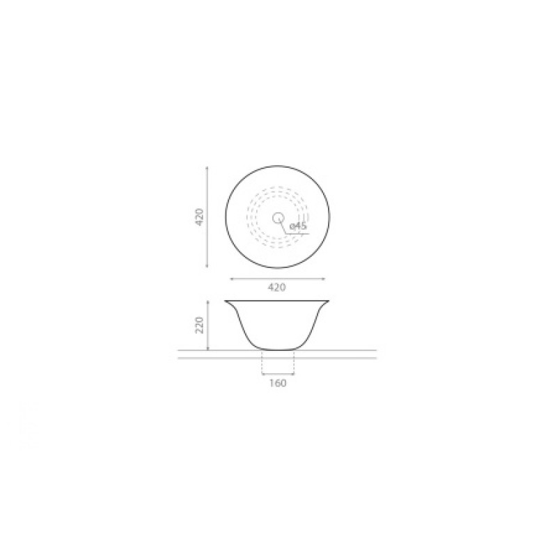 Раковина Bathco Nordic 420x220 мм 4062