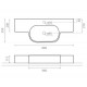 Раковина Bathco MADRID 860x350x115 мм 4035